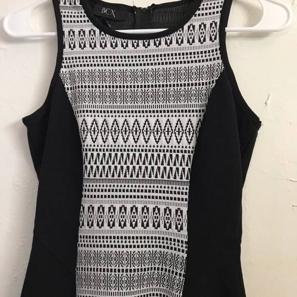 BCX Black White Aztec Pattern Dress - Picture 2 of 4